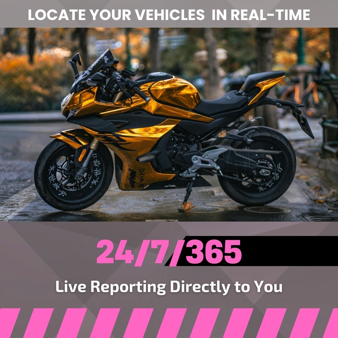 4G Motorbike Tracker 24/7 reporting