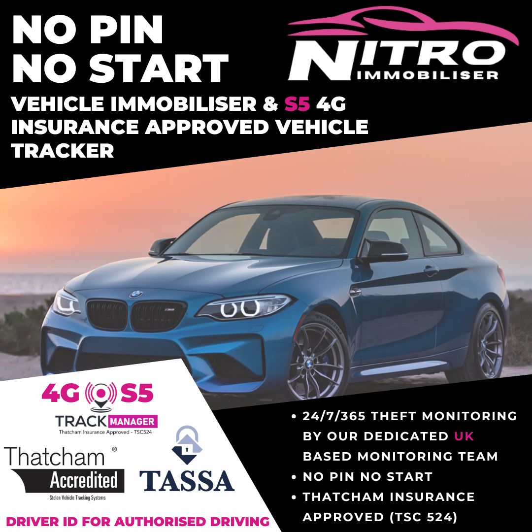 Nitro Immobiliser & 4G Insurance Approved S5 Tracker